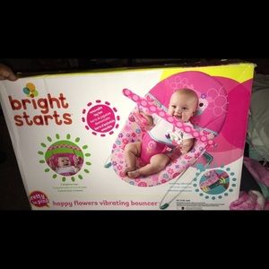 Bright Starts Happy Flowers Vibrating Bouncer